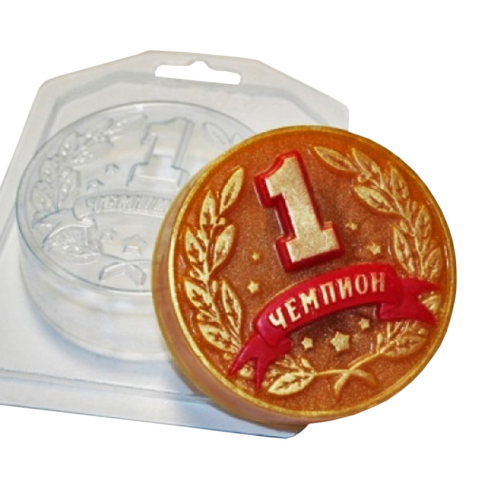 Форма пластиковая медаль чемпион.